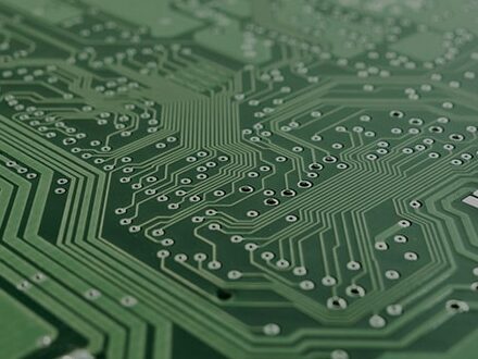 Green printed circuit board unpopulated